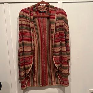 Lauren Ralph Lauren striped cardigan. Medium.